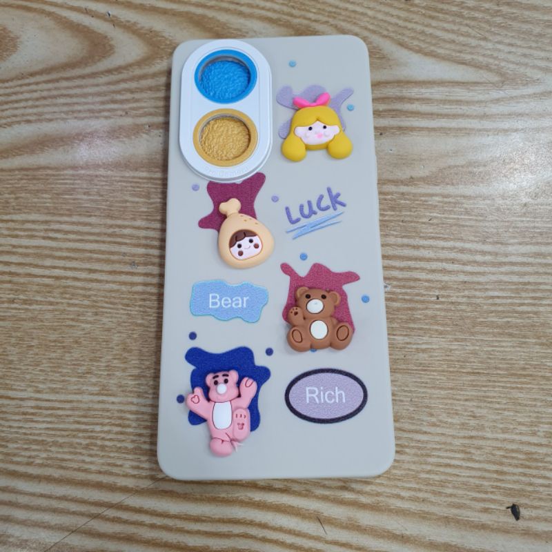 Ốp lưng Oppo Reno 8T 5G dẻo màu lưng dán hình dễ thương