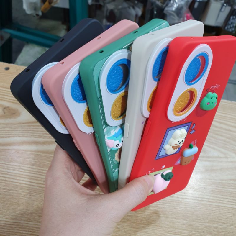 Ốp lưng Oppo Reno 8T 5G dẻo màu lưng dán hình dễ thương