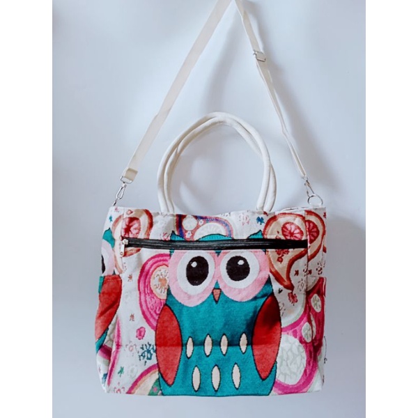 Túi đeo thổ cẩm 2 ngăn khoá, túi thổ cẩm 3 quai size to 30*45cm, Túi đựng laptop