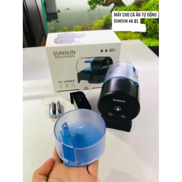 Máy Cho Cá Ăn Tự Động Của Hãng Sunsun AK-01S - Máy Sẵn Pin