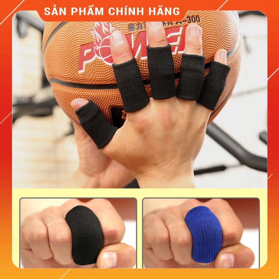 Bộ 10 băng chở che ngón tay AOLIKES 1589 lúc thi đấu bóng rổ bóng chuyền sport finger protection sleeve Băng ngón tay MA
