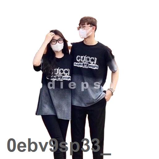 Sỉ số lượng lớn Áo Đôi Gucci Loang Unisex Form rộng dễ phối đồ nam nữ HOTTREND 2023
