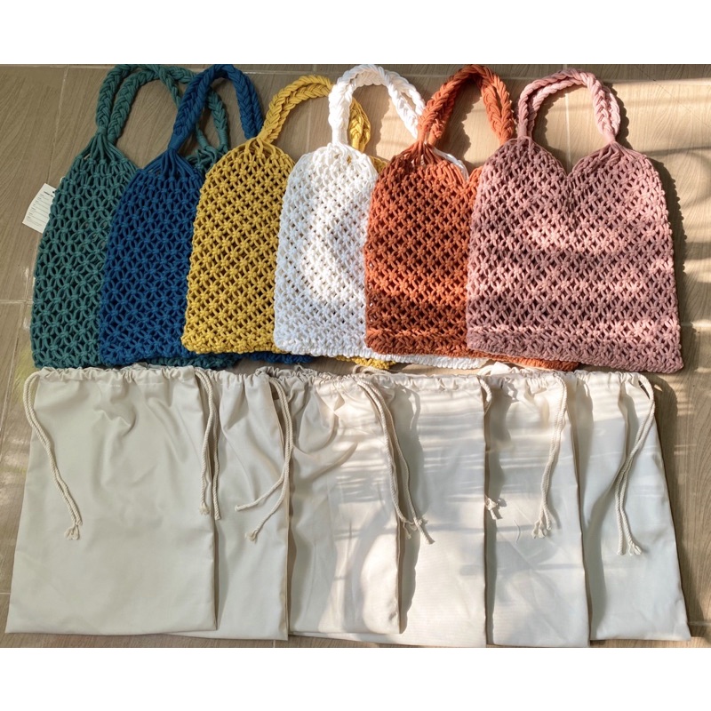 Mua 10 tang 1 túi lót vải kaki kèm dây lụa rút, túi rút, túi thơm, vải bố, vải đay, vải kaki