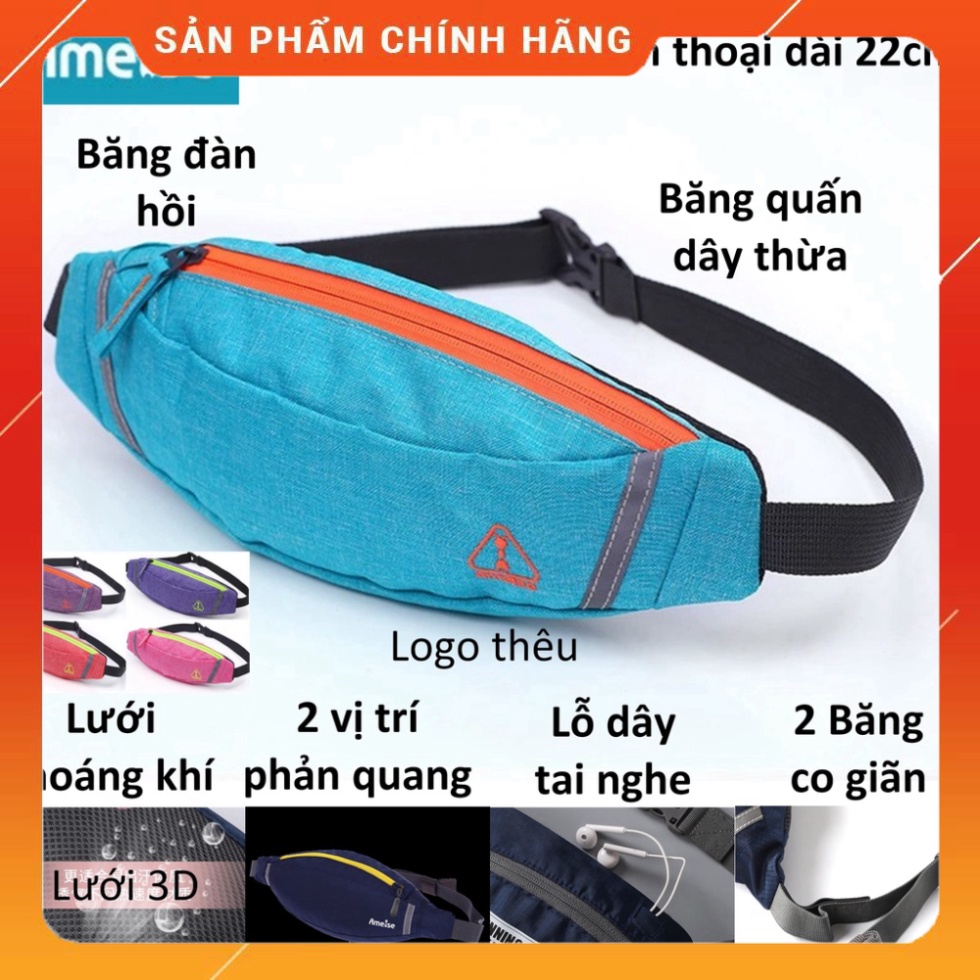 Túi đi bộ xịn Ameise túi xách hông đựng máy tính bảng Amei2 trang điểm túi xách dây lưng đi bộ túi xách bụng MA332