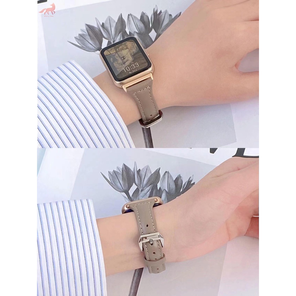 (HL)☸∈Thích hợp cho dây đeo đồng hồ Huawei watchfit2 vòng eo nhỏ đồng hồ đeo tay bằng da smart fit 2 phiên bản thanh lịc