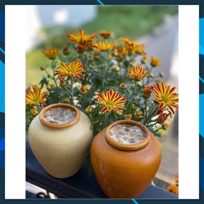 Lu uống bia, lu uống nước gốm Bát Tràng, cốc uống bia dáng chiếc lu độc lạ to 500ml