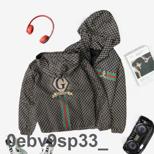 FRESH Aó gió nam nữ gucci 2 lớp lót nỉ chất gió tráng