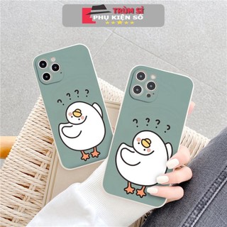 Ốp iphone vuông Vịt trắng vặn vẹo độc đáo cute 14 Plus/ 14 Pro/ 13/ 12 Pro Max 6 6s Plus 7 Plus 8 Plus xr xsmax e5578 TS