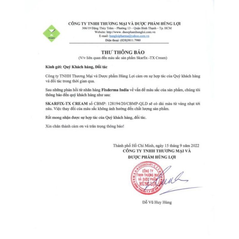 KEM TRẮNG DA, MỜ THÂM, GIẢM NÁM FIXDERMA SKARFIX - TX CREAM 15GRAM