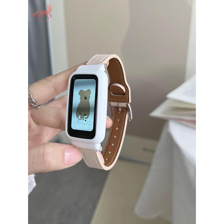 (HL)◎✖Thích hợp cho vòng đeo tay Huawei 7 dây đeo bằng da mới khóa pin vòng đeo tay vinh quang vòng eo nhỏ 6pro/6 dây đe