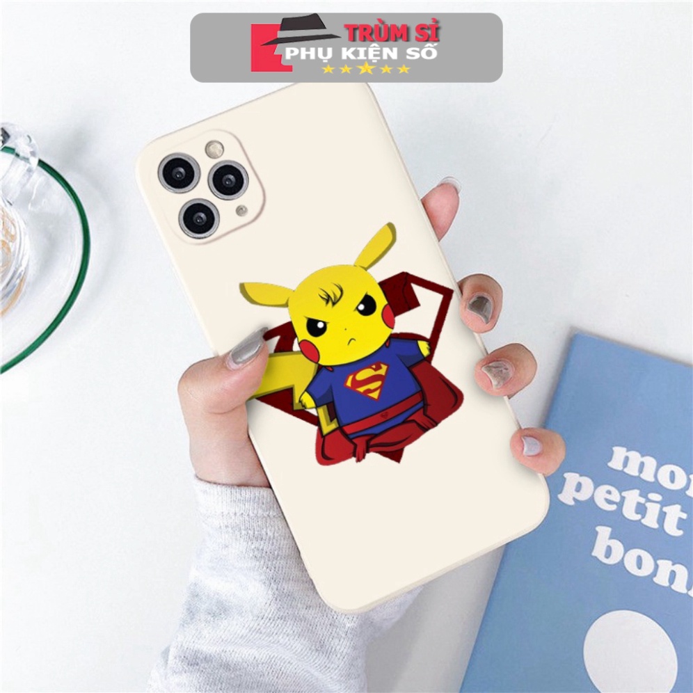 Ốp lưng điên thoại ốp lưng iphone pi.ka.chu mặc áo siêu nhân cho Iphone 7 8 Plus X XS XS Max 11 12 13 14 Pro Max e4389 T