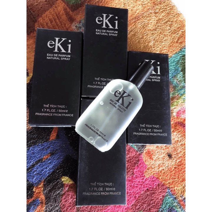 Kết hợp Nến thơm + Nước Hoa EKi Nam Cá Tính Mạnh Mẽ Mam Tính Lưu Hương Lâu Đến 12h  50ml chính hãng