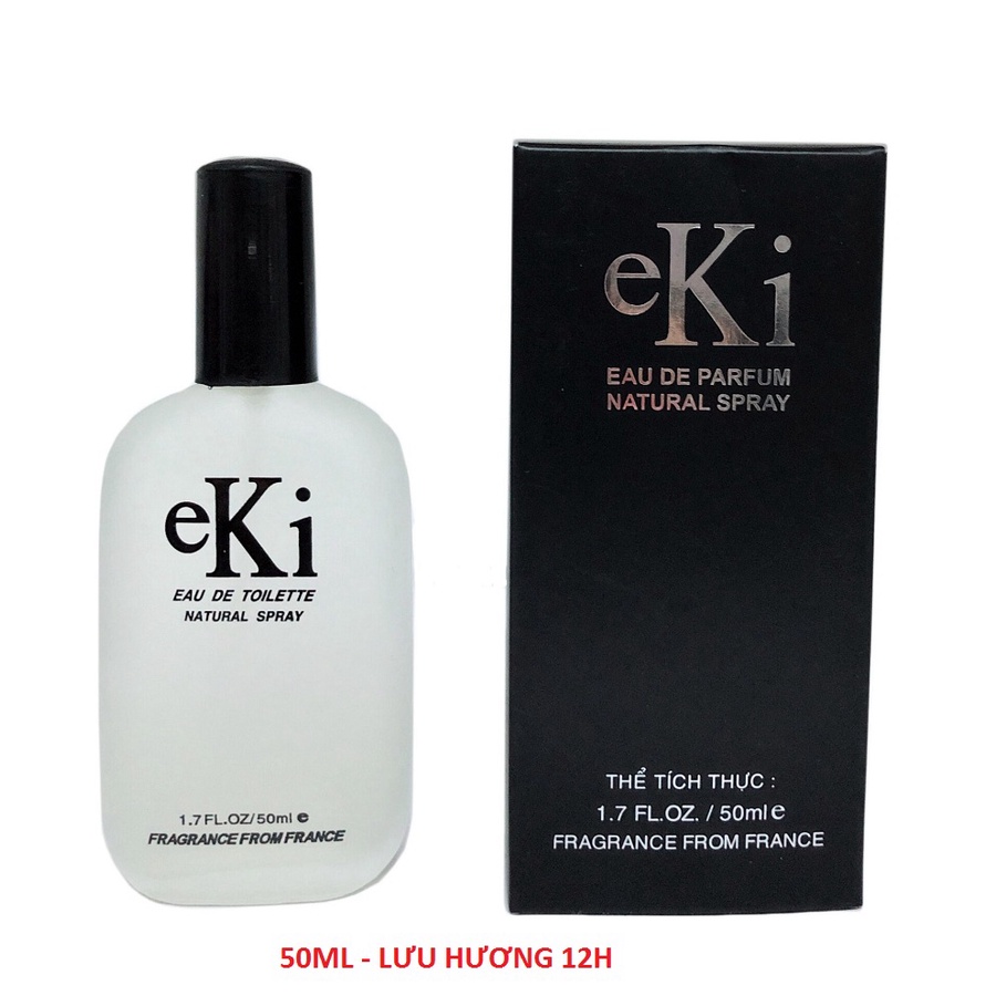 Kết hợp Nến thơm + Nước Hoa EKi Nam Cá Tính Mạnh Mẽ Mam Tính Lưu Hương Lâu Đến 12h  50ml chính hãng