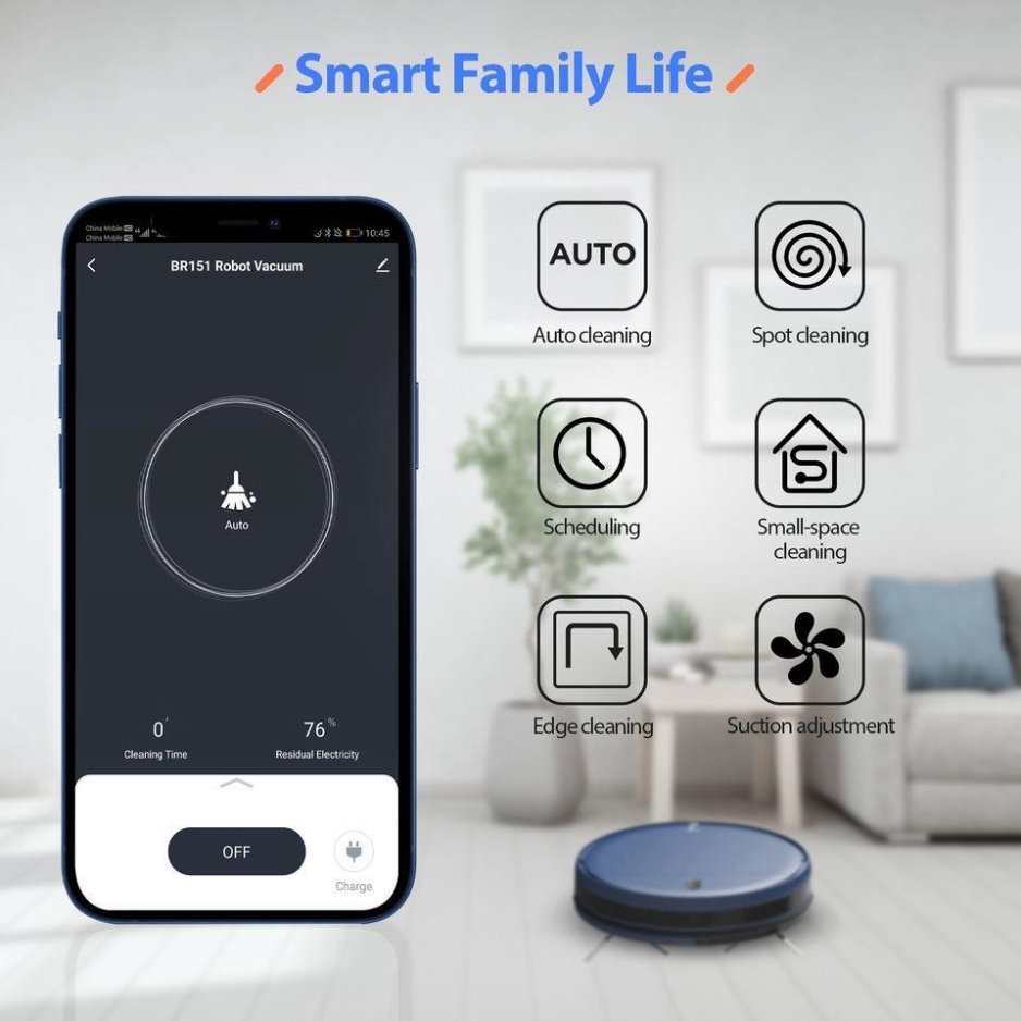 . Robot hút bụi lau nhà Eazylife BR151, Bản quốc tế, BH 12 tháng .1