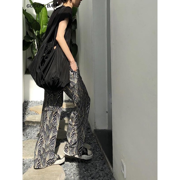 Túi Dây Rút Đeo Chéo Màu Đen Xinh Xắn Thời Trang