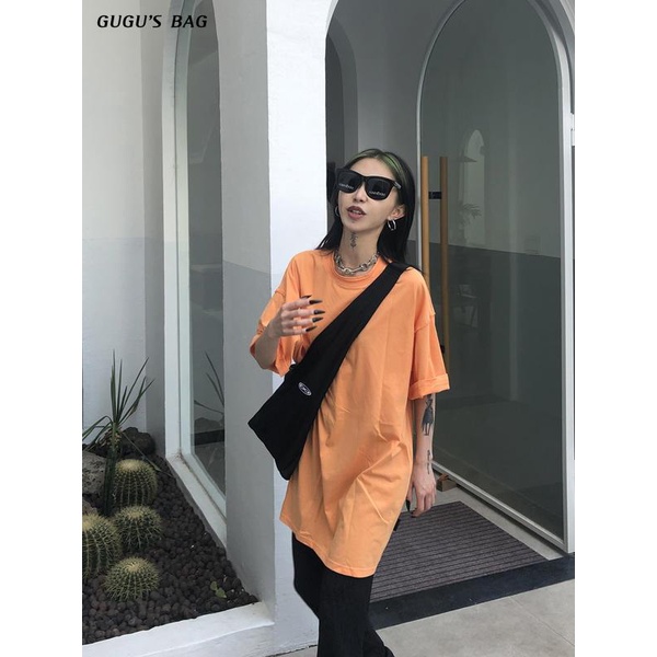 Túi Dây Rút Đeo Chéo Màu Đen Xinh Xắn Thời Trang