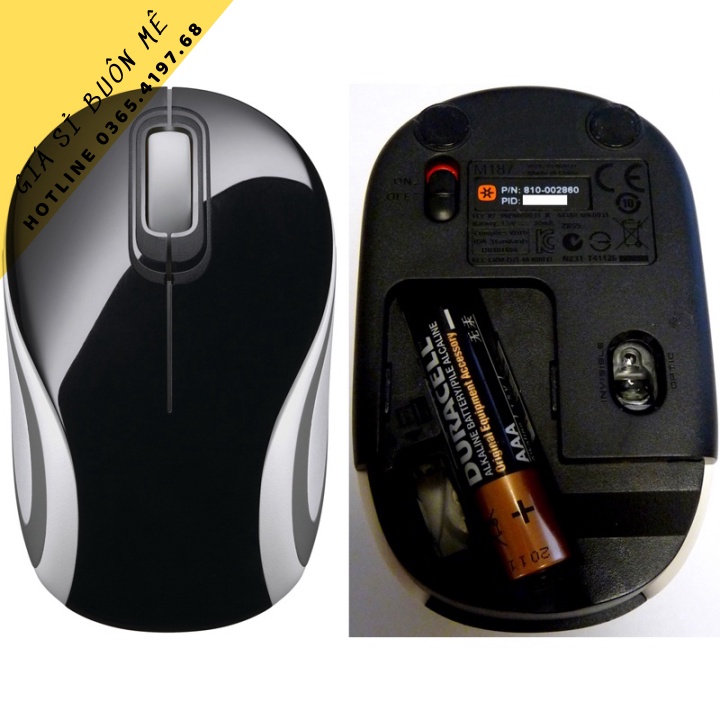 Chuột Không Dây Wireless M187 -Mall-