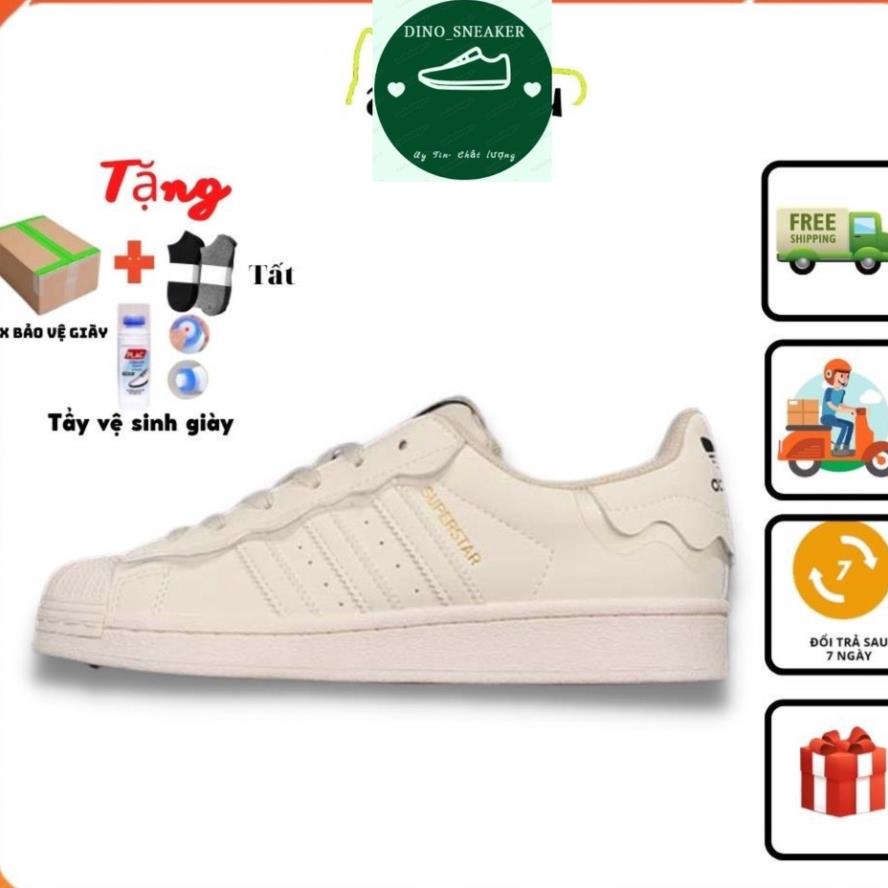 Giày superstar phiên bản đặc 2022 biêt ba màu kem hồng xanh full size nam nữ đầy đủ bill box túi hộp/chuyên giày cao ấp