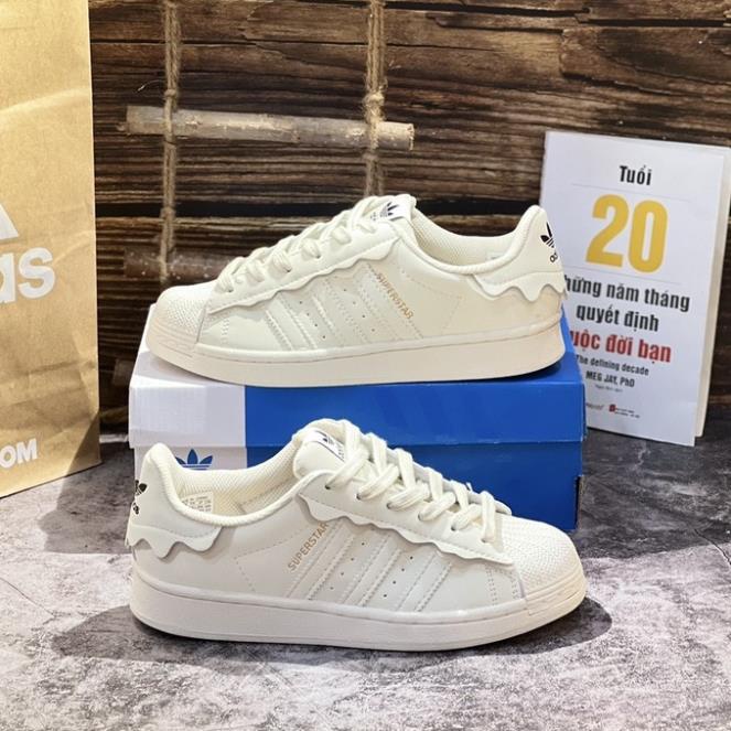 Giày superstar phiên bản đặc 2022 biêt ba màu kem hồng xanh full size nam nữ đầy đủ bill box túi hộp/chuyên giày cao ấp