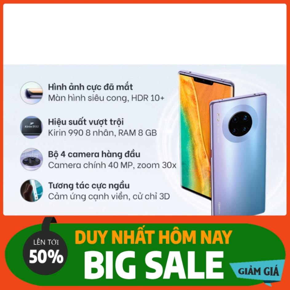 [SALE CỰC SỐC] Điện thoại Huawei Mate 30 Pro (8GB/256GB) - Hàng chính hãng nguyên seal HÀNG CHÍNH HÃNG