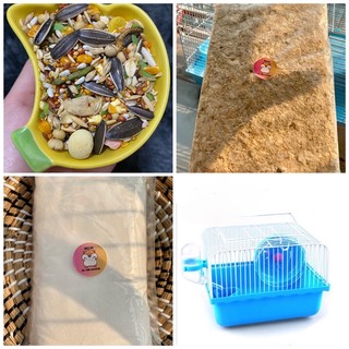 Combo lồng hamster - thức ăn - lót chuồng - cát tắm - Gia Đình Hamster