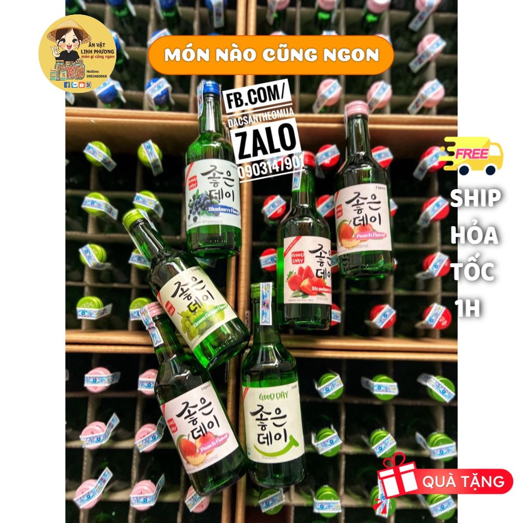 Sô Chu Hàn Quốc Soju Good Day 360ml - Ship hỏa tốc - Linh Phương Food