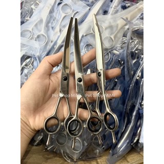 Kéo cong 7inch cắt tỉa lông chó mèo, kéo cắt tỉa lông thú cưng bằng thép không gỉ tại nhà