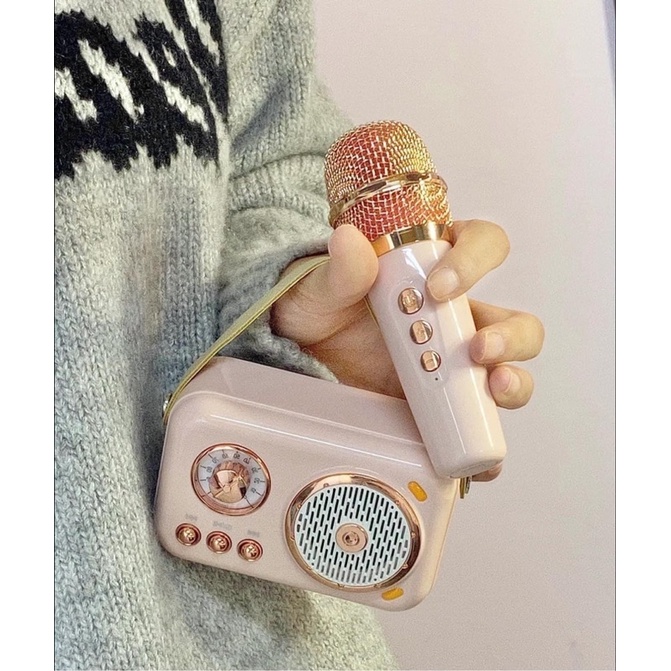 [SẴN] Loa bluetooth mic hát karaoke không dây dễ thương món quà cho người thân yêu