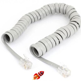 Cáp line điện thoại từ ống nghe đến điện thoại bàn, cáp RJ9 xoắn lò xo.