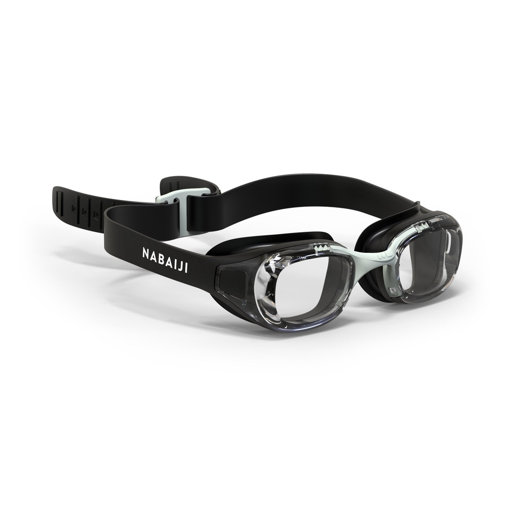 Kính bơi cận tròng kính trong suốt Optical Xbase 100 Đen DECATHLON NABAIJI mã 8403673