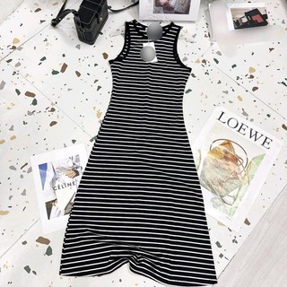 Váy cotton 3 lỗ kẻ ngang