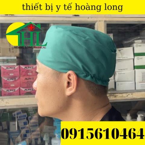 Mũ, nón vải chùm đầu có chum co giãn điều chỉnh thoải mái cho nhân viên y tế, y tá, điều dưỡng, dược sĩ, kĩ thuật viên