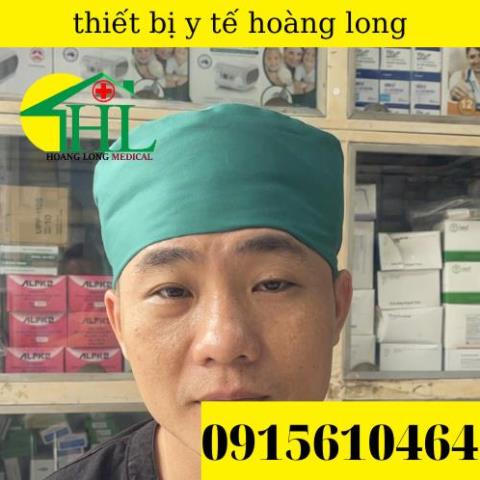 Mũ, nón vải chùm đầu có chum co giãn điều chỉnh thoải mái cho nhân viên y tế, y tá, điều dưỡng, dược sĩ, kĩ thuật viên