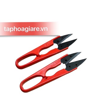 Sỉ 1 dây = 12 chiếc Kéo bấm chỉ thừa cán nhựa đỏ sắc bén