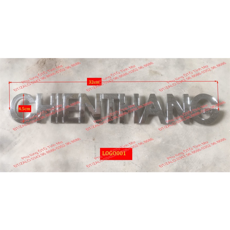 chữ CHIENTHANG mạ INOX