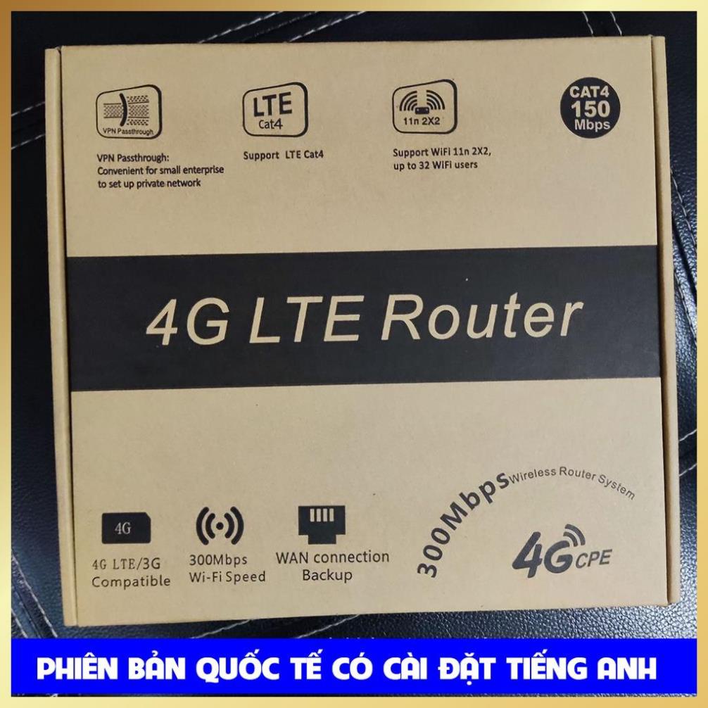 Cục phát wifi từ sim 4G, bộ phát wifi 4G CPE N600 4 cổng WAN/LAN, 4 ăngten Siêu Khỏe, hàng cao cấp