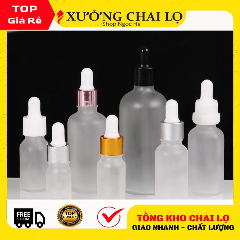 Chai Lọ Chiết Serum Thủy Tinh Phun Mờ Cao Cấp Nắp Bóp Nhỏ Giọt 5Ml,10ML Dùng Chiết Mỹ Phẩm, Tinh Chất .