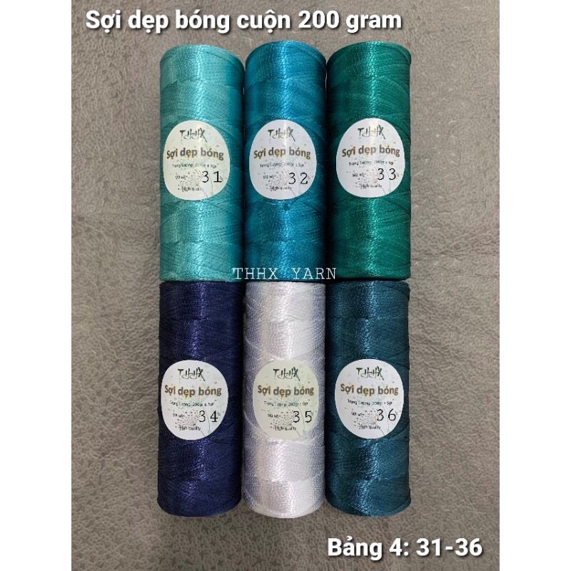 SỢI DẸP BÓNG  cuộn 200gr mã số 1 - 40