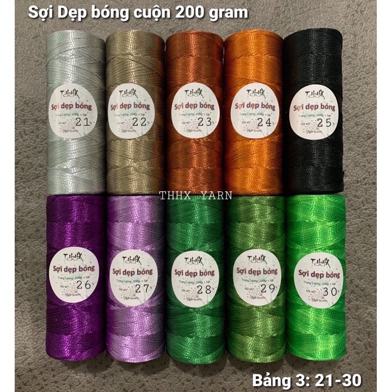 SỢI DẸP BÓNG  cuộn 200gr mã số 1 - 40