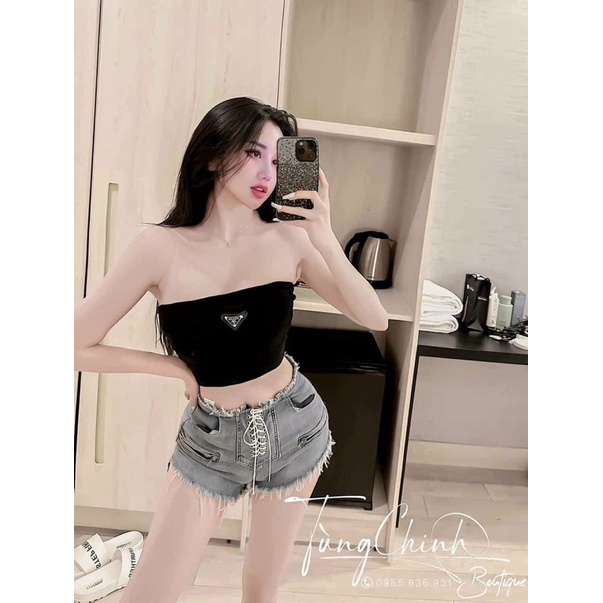 ÁO ỐNG PRA.DA Chất Thun Borip dày dặn, ôm dáng trẻ trung sành điệu