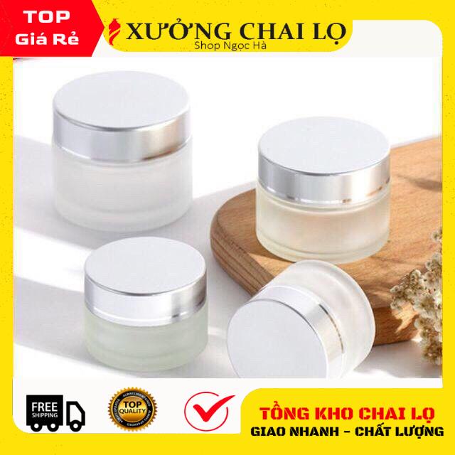 Hủ Hộp Đựng Kem ❤ TOP BÁN CHẠY ❤ Hũ Hộp chiết mỹ phẩm thủy tinh mờ 5g,10g,15g,20g,30g đựng kem face.
