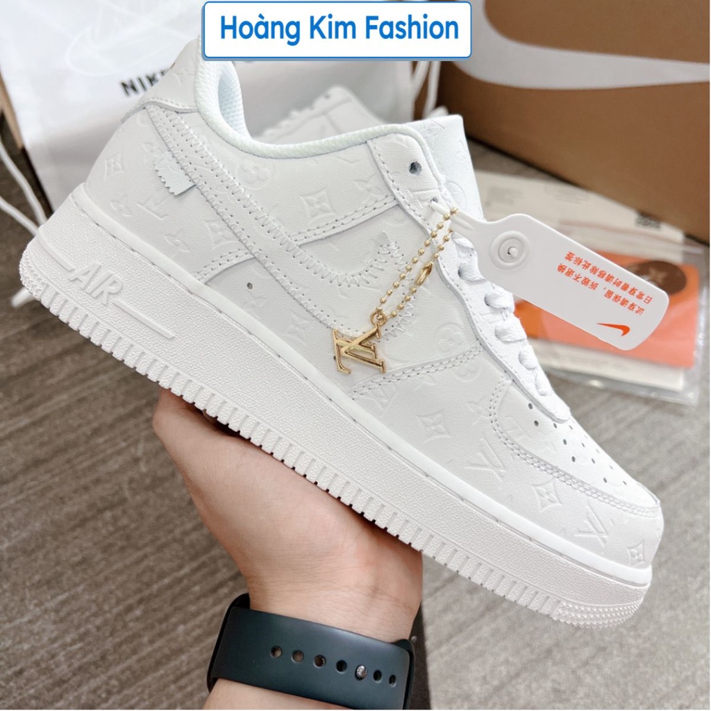 Giày AF1 LV Trắng , Giày sneaker AF1 Trắng họa tiết cực chất bản SC