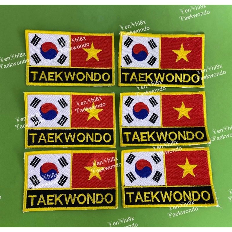 Logo Taekwondo, Cờ Việt Hàn Taekwondo bản thêu 100%
