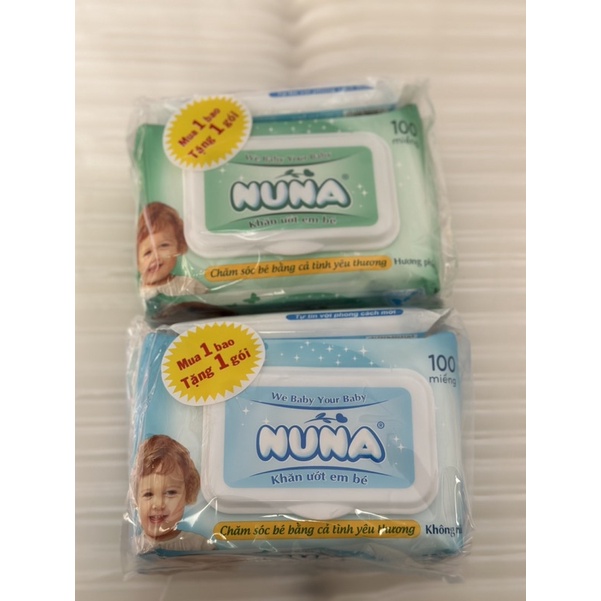 Khăn ướt em bé NUNA gói 100 miếng