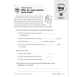 Daily Science  - Từ Grade  đến Grade 6 (khổ A4)