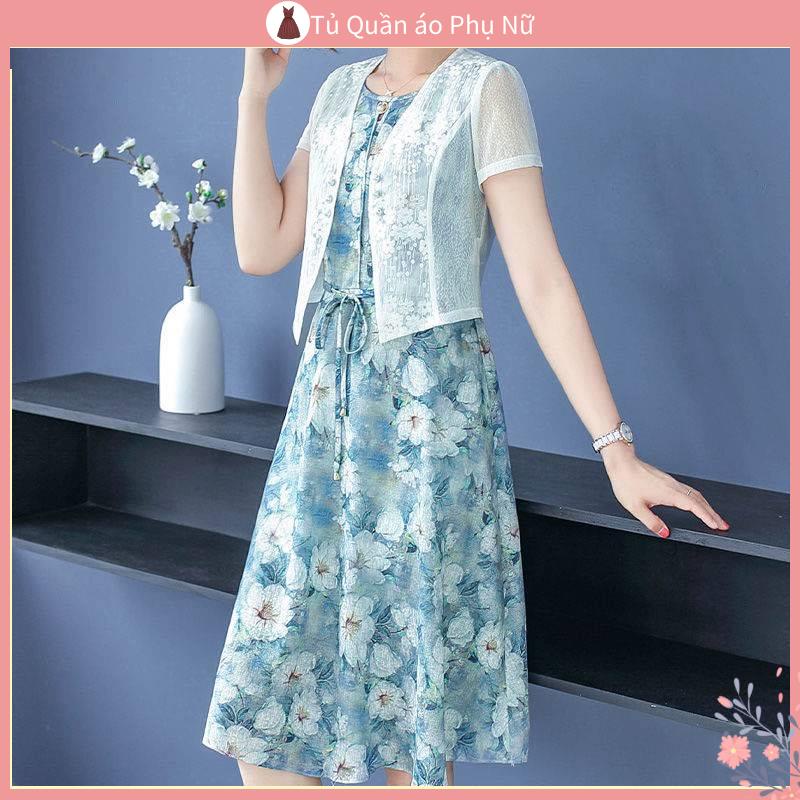 M Đầm Phong Cách Phương Tây Cho Phụ Nữ Trung Niên & Phụ Nữ Trung Niên M Nhung D Ng N V Y Bi N N Q C Th I Trang#Váy Ngắn Hai Mảnh Thời Trang Sành Điệu 39; s