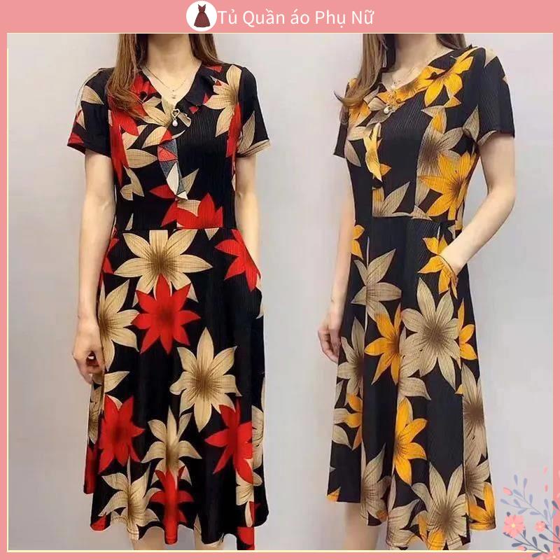 Áo Thun In Chữ D / I Tay Ng N V / Y / Bi / N N / N / Th Độc Đáo Cá Tính#Đầm Xòe Qua Gối Size Lớn 39; s Phong Cách Nước Ngoài Cho Người Trung Niên