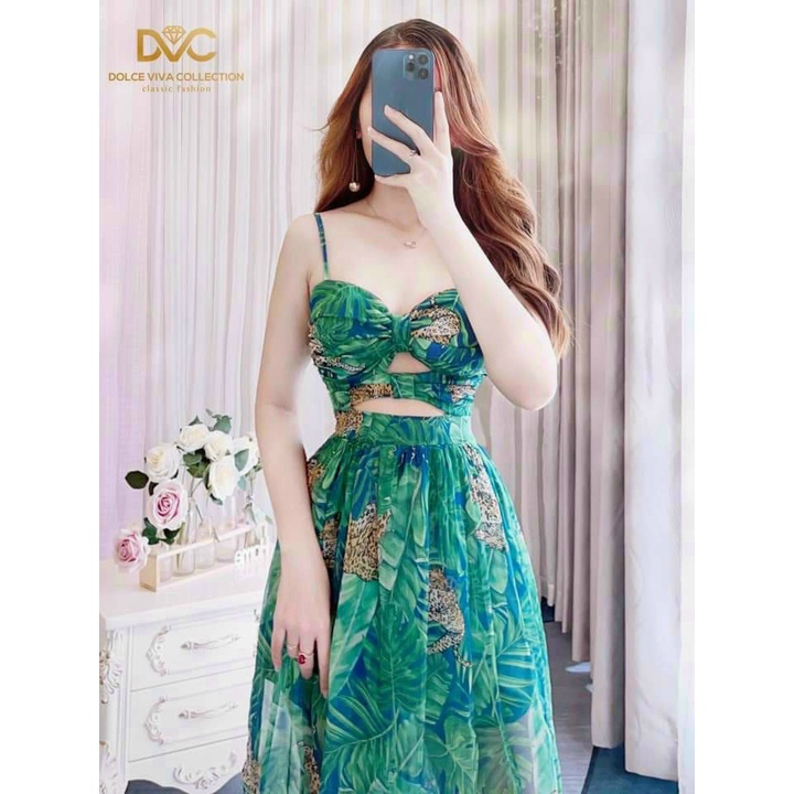 đầm maxi hoa xinh mẫu mới hàng thiết kế đẹp như hình ld0323 S