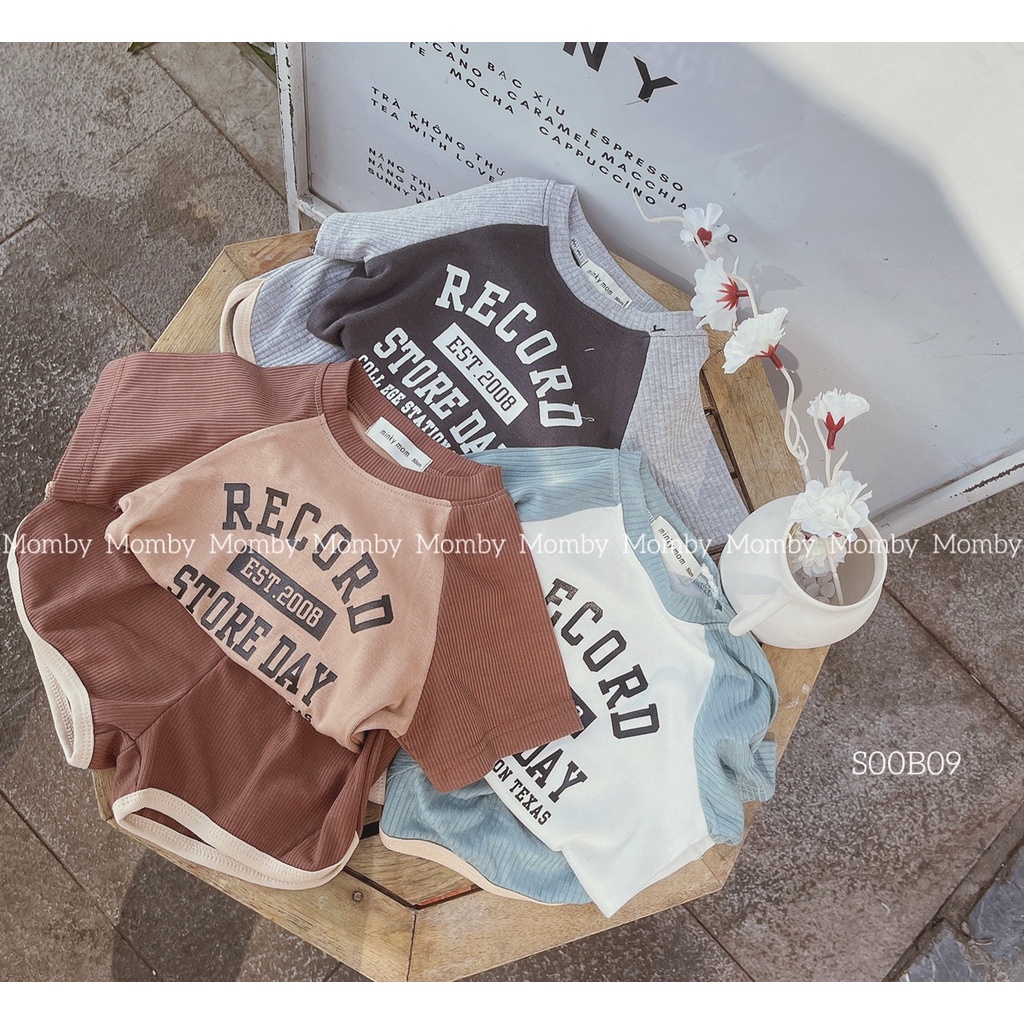 Bộ Thun Tăm Hàn Record Phối Zip Tay Raglan