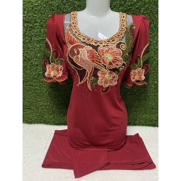 Đồ Bộ Thêu Tay Lỡ,Thêu Cổ